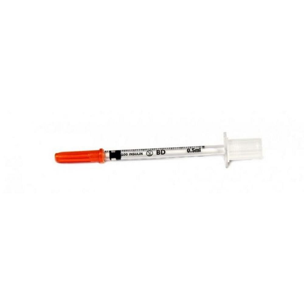 BECTON DICKINSON Inzulinové stříkačky 0.5ml x 8mm U-100 100 kusů