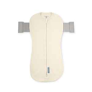 INGENUITY Zavinovačka bavlněná SwaddleMe™  1 TOG pro zavinutí a klidný spánek, Ivory, 0-2 m