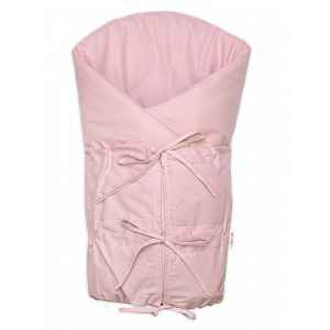 Baby Nellys Klasická retro zavinovačka NATURE šněrovací s výplní - pudrová