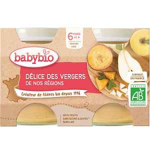 BABYBIO Ovocná směs 2x130 g