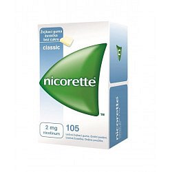 Nicorette Classic Gum 2 mg léčivá žvýkací guma 105 žvýkaček