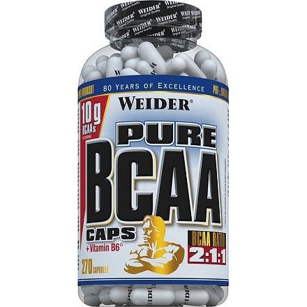WEIDER, BCAA Pure Caps + Vit. B6, 270 kapslí
