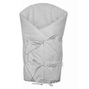 Baby Nellys Klasická retro zavinovačka NATURE šněrovací s výplní - šedá