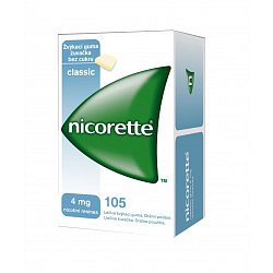 Nicorette Classic Gum 4 mg léčivá žvýkací guma 105 žvýkaček