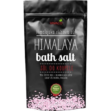 VIVACO - Himalájská sůl do koupele růžová 200g