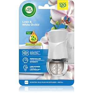 Air Wick Linen & White Orchid elektrický osvěžovač vzduchu s náplní 19 ml