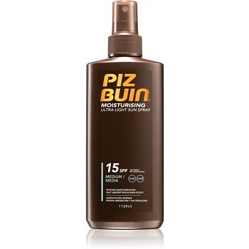 Piz Buin Moisturising lehký sprej na opalování SPF 15 200 ml