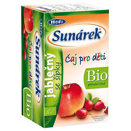 Sunárek čaj dětský jablečný se šípky 20 x 1.5g