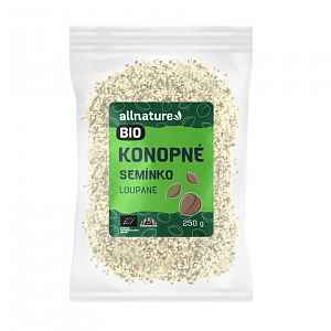 Allnature Konopné semínko loupané BIO RAW 250 g