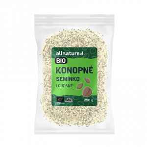 Allnature Konopné semínko loupané BIO RAW 250 g