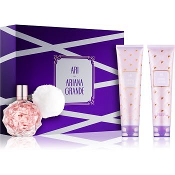 Ariana Grande Ari by Ariana Grande dárková sada III.  parfémovaná voda 100 ml + tělové mléko 100 ml + sprchový a koupelový gel 100 ml