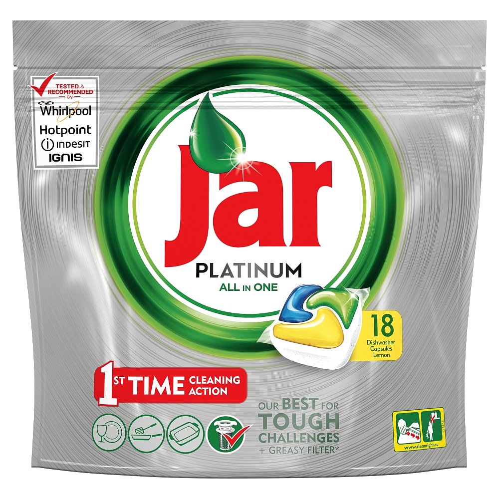 JAR Tablety do myčky Platinum Yellow 18 ks