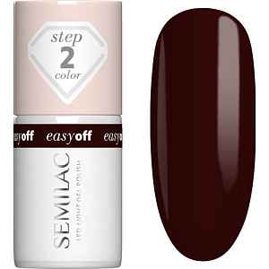 Semilac Easy Off Step 2 gelový lak na nehty s použitím UV/LED lampy odstín Marrom Choco 7 ml
