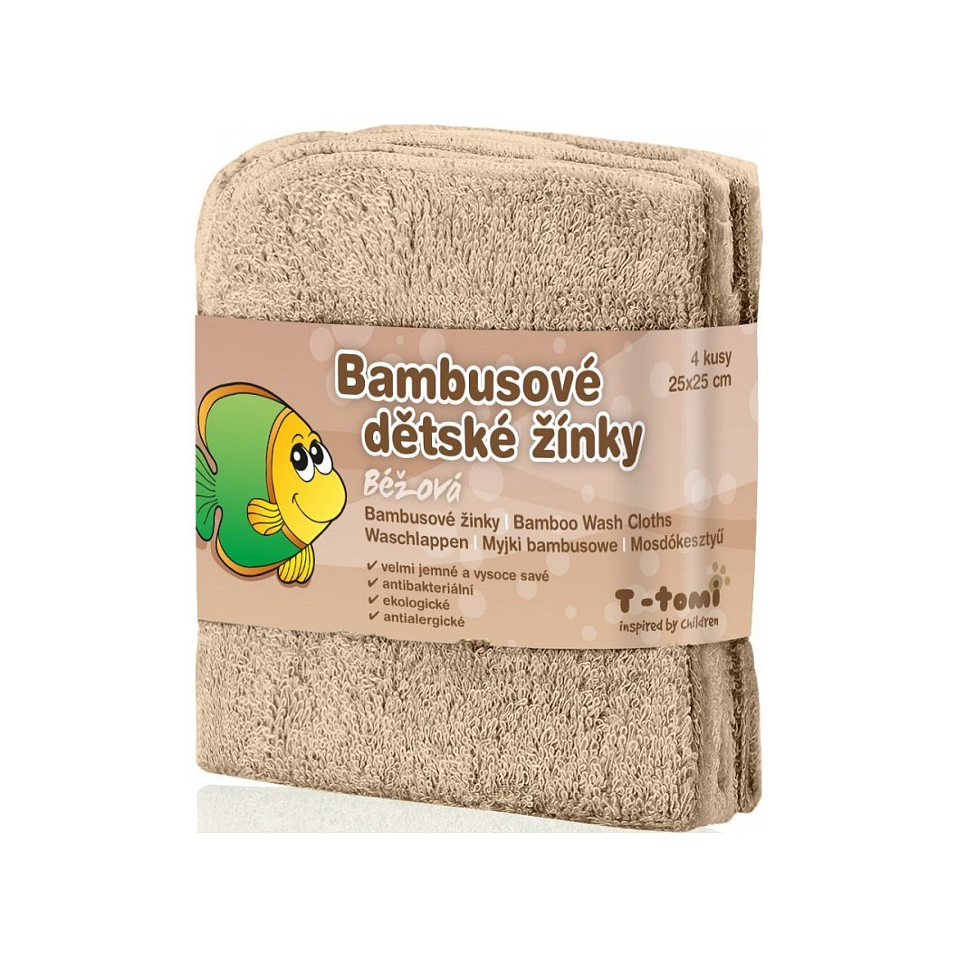 T-TOMI Bambusové žínky, beige