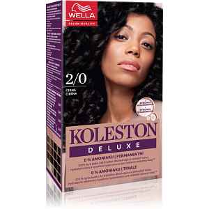 Wella Koleston Deluxe barva na vlasy bez amoniaku odstín 2/0 Black 100 ml