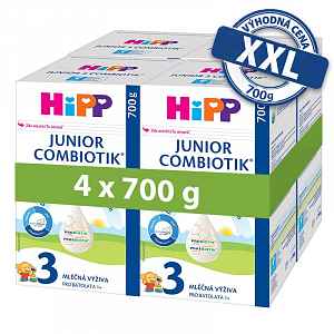 HiPP Batolecí mléko 3 Junior Combiotik® pro děti od jednoho roku 4 x 700 g
