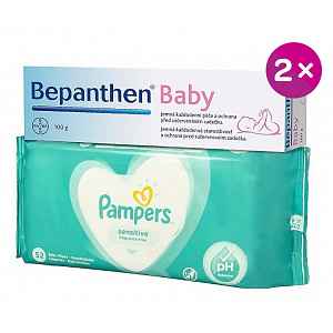 Bepanthen Baby mast 100 g + Pampers ubrousky 52 ks