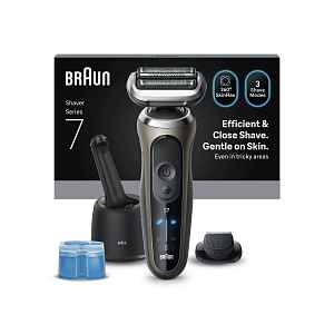 Braun Series 7 72-C7200CC elektrický holicí strojek + stanice SmartCare + 1 nástavec zlatý