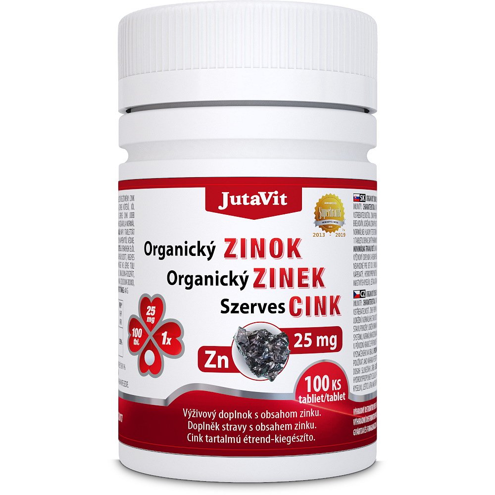 JUTAVIT Organický Zinek 25 mg 100 tablet