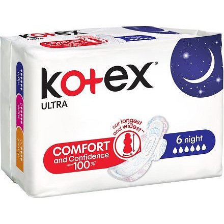 KOTEX UT Night vložky 6ks