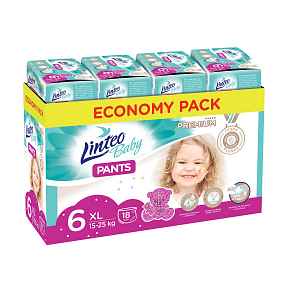 Linteo Baby Pants PREMIUM 6 XL 15-25 kg kalhotkové plenky 72 ks