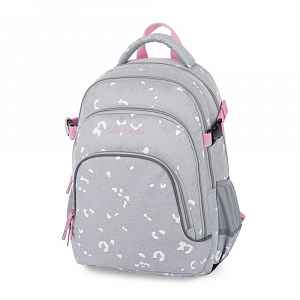 Oxybag OXY SCOOLER - studentský batoh Grey Geometric