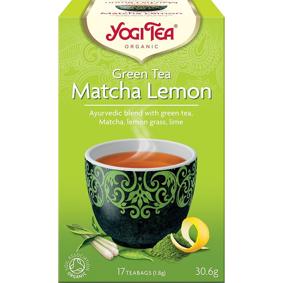 Yogi Tea Bio Zelený čaj Matcha Citrón 17x1,8g