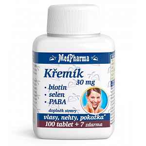 MEDPHARMA Křemík 30 mg + Biotin + PABA 107 tablet