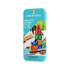 Cleverclixx Magnetická stavebnice Mini Tiles Pack Intense - 28 ks