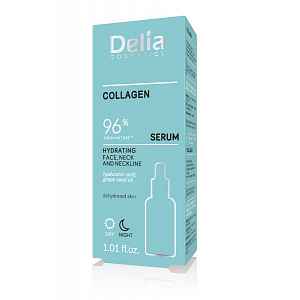 Delia Collagen Hydratační sérum na obličej, krk a dekolt 30 ml