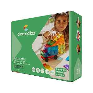 Cleverclixx Magnetická stavebnice Wheels Pack Intense - 25 ks