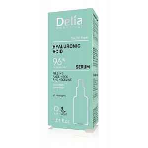 Delia Hyaluronic Acid Vyplňující sérum na obličej, krk a dekolt 30 ml