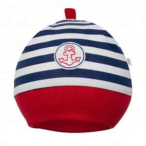 New Baby Kojenecká bavlněná čepička  Marine, vel. 74 (6-9m)
