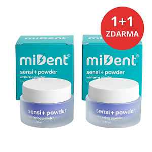 1+1 ZDARMA Bělící pudr sensi+ miDent