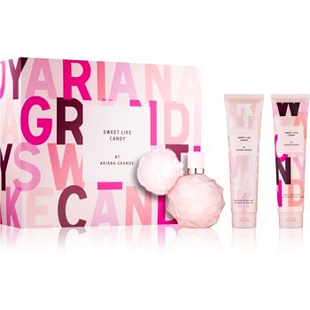 Ariana Grande Sweet Like Candy dárková sada III.  parfémovaná voda 100 ml + tělový krém 100 ml + sprchový a koupelový gel 100 ml