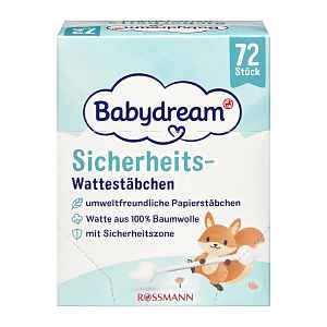 Babydream Bezpečnostní vatové tyčinky 72 ks