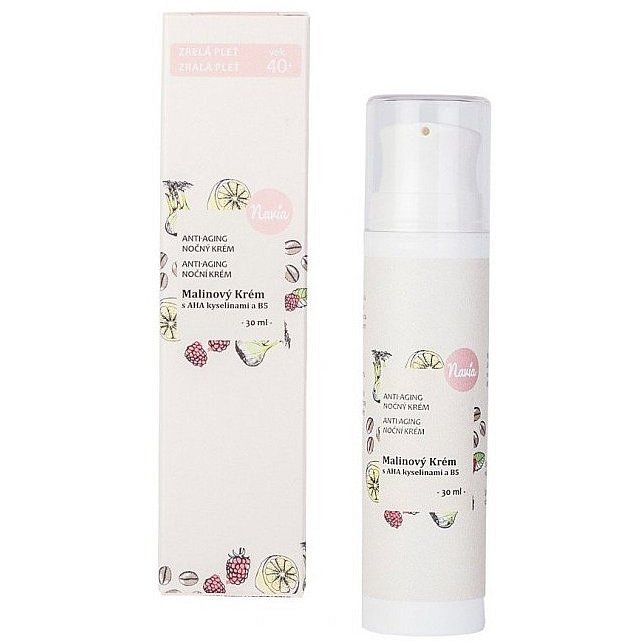 Navia Noční malinový krém pro zralou pleť 40+ BIO 30ml