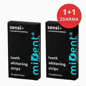 1+1 ZDARMA Bělící pásky Sensi+ charcoal miDent