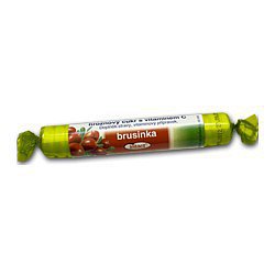 Intact rolička hroznový cukr s vitamín C Brusinka 40 g