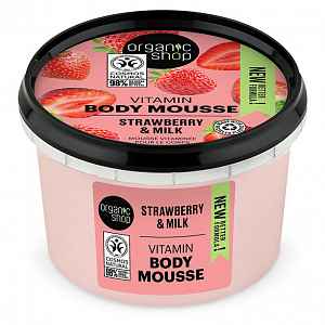 Organic Shop Organic Strawberry & Milk tělová pěna 250 ml