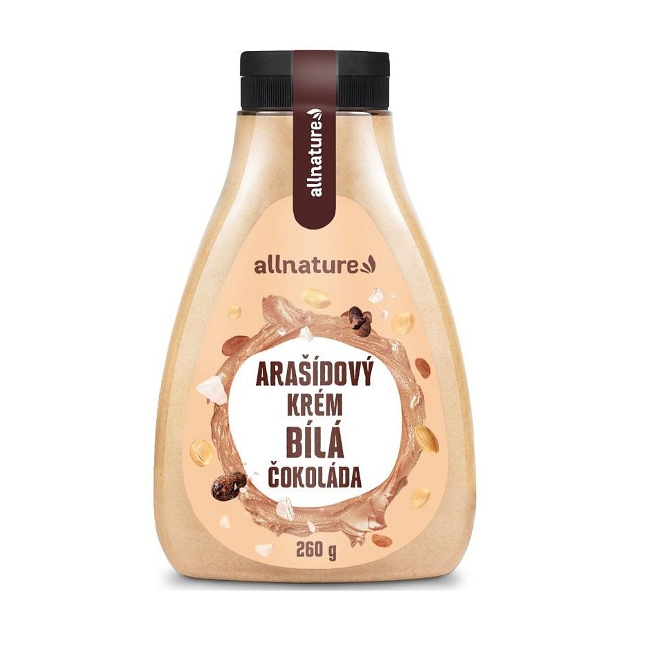 Allnature Arašídový krém bílá čokoláda 260 g