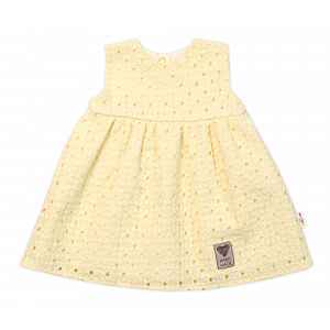 Baby Nellys Lehké Handmade šatičky Madeira, žluté, vel. 68 vel. 68