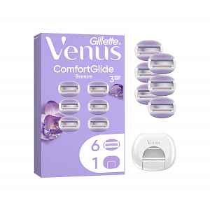 Gillette Venus ComfortGlide Breeze holicí hlavice + kryt na žiletku 6 ks