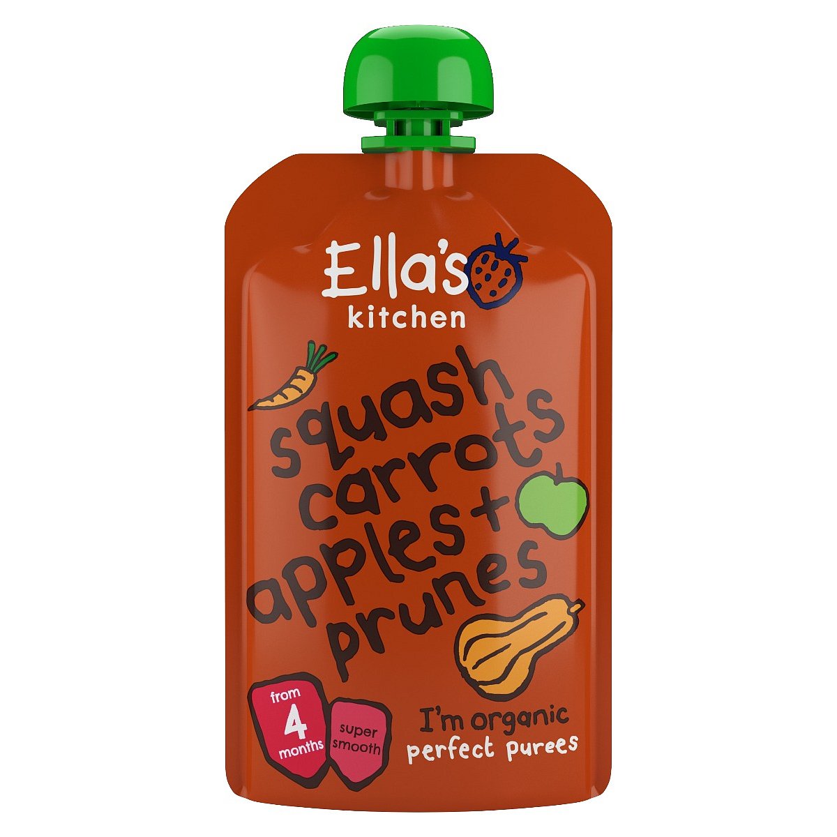 Ellas Kitchen BIO Dýně, mrkev, jablko a švestka kapsička 120 g