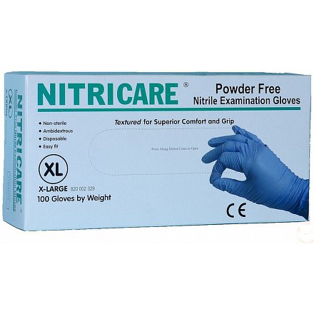 NITRICARE white Rukavice vyš.bez pudru vel.L 100ks