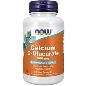 NOW Calcium D-glucarate (D-glukarát vápenatý), 90 rostlinných kapslí