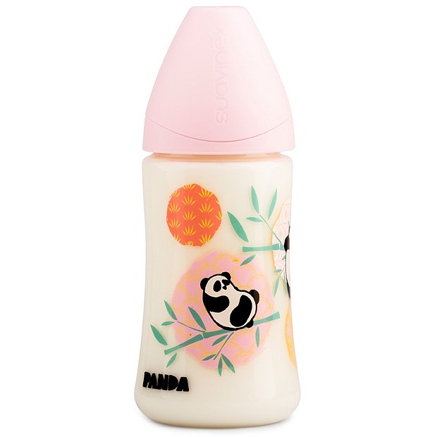 SUAVINEX Láhev 270 ml S T1M – růžová panda