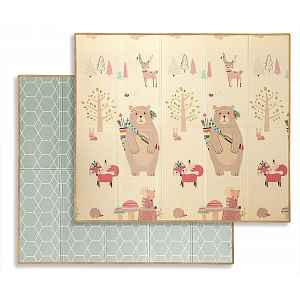 Milly Mally Oboustranná skládací pěnová podložka pro děti 197 × 177 cm - Play Woods