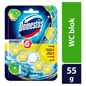 Domestos Power 5 Lime tuhý WC blok 55 g