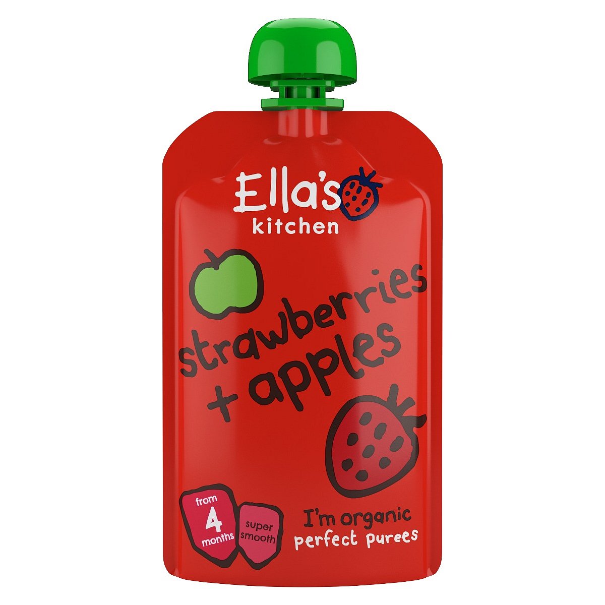 Ellas Kitchen BIO Jahoda a jablko kapsička 120 g